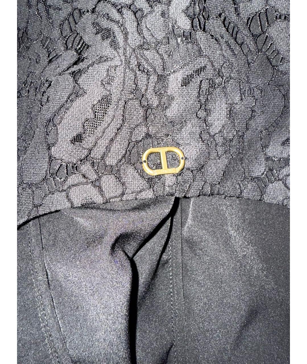 TWIN-SET Черный кружевной жакет/пиджак, фото 5