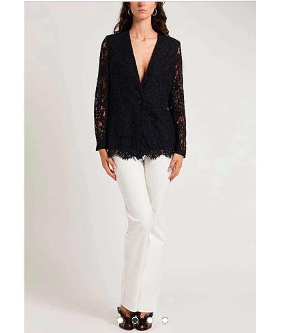 TWIN-SET Черный кружевной жакет/пиджак, фото 7