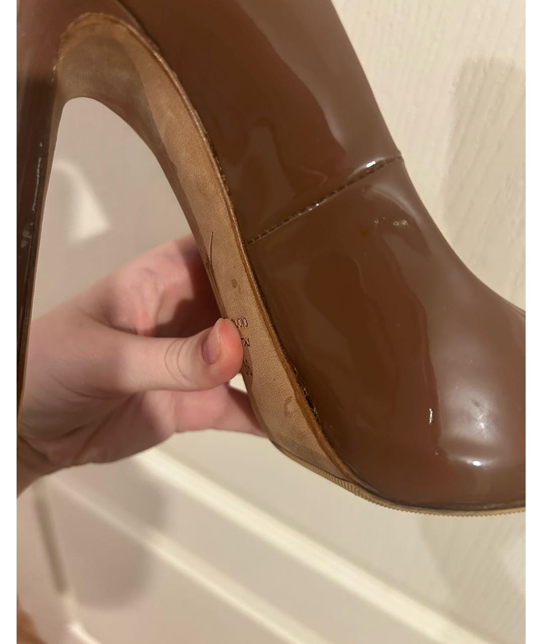 GIUSEPPE ZANOTTI DESIGN Коричневые туфли из лакированной кожи, фото 7