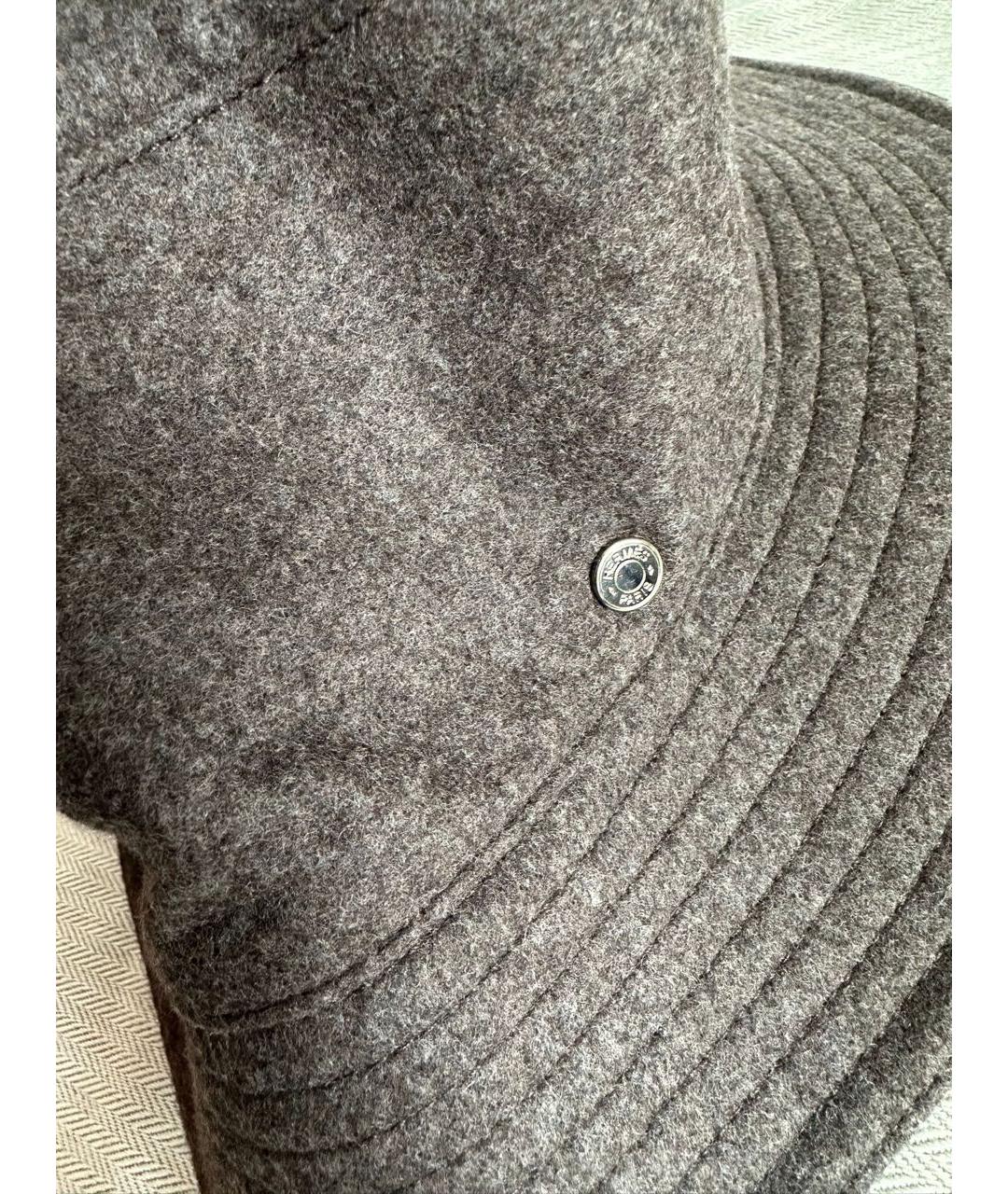 HERMES Коричневая шерстяная шляпа, фото 4