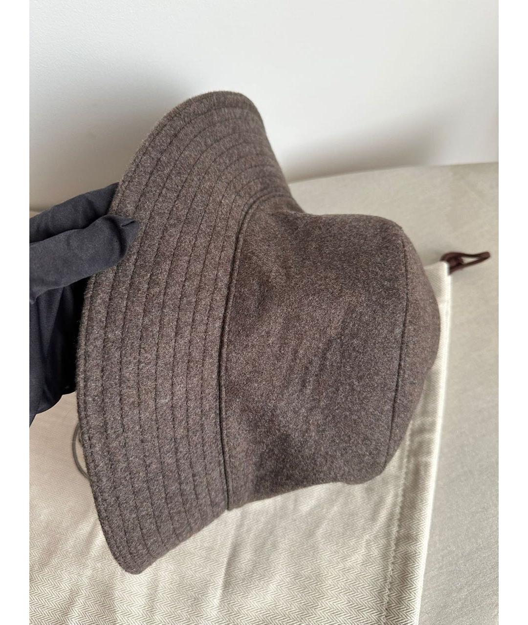 HERMES Коричневая шерстяная шляпа, фото 3