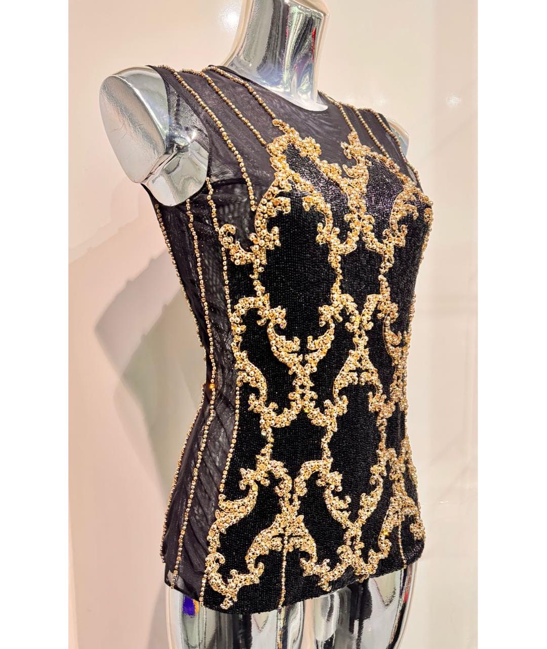 BALMAIN Черная сетчатая блузы, фото 2