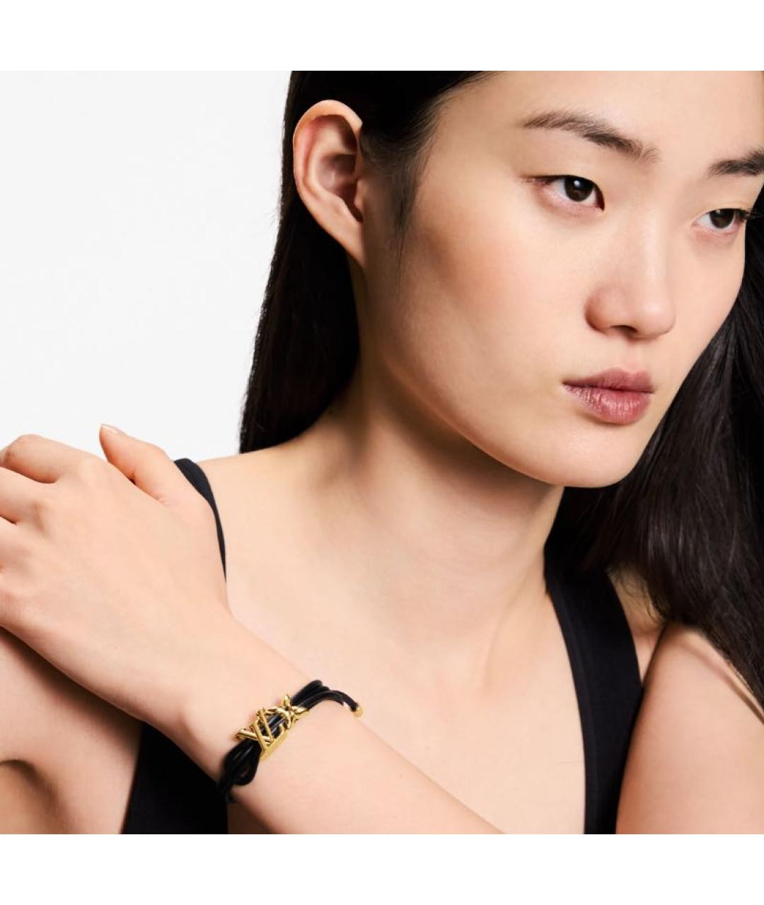 LOUIS VUITTON Черный металлический браслет, фото 3