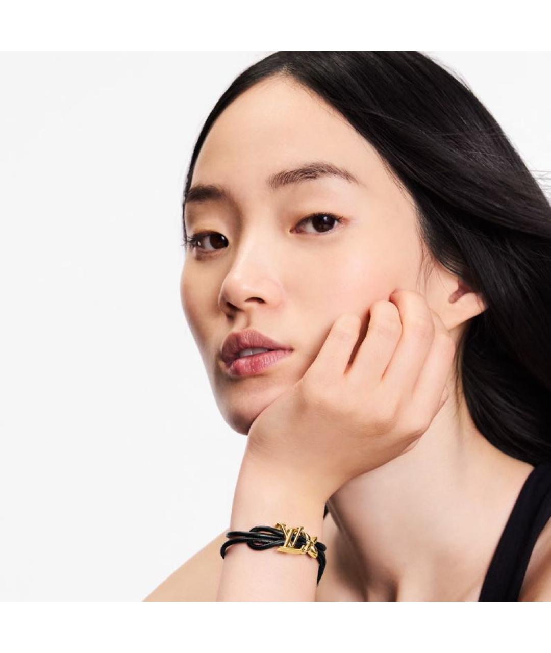 LOUIS VUITTON Черный металлический браслет, фото 4