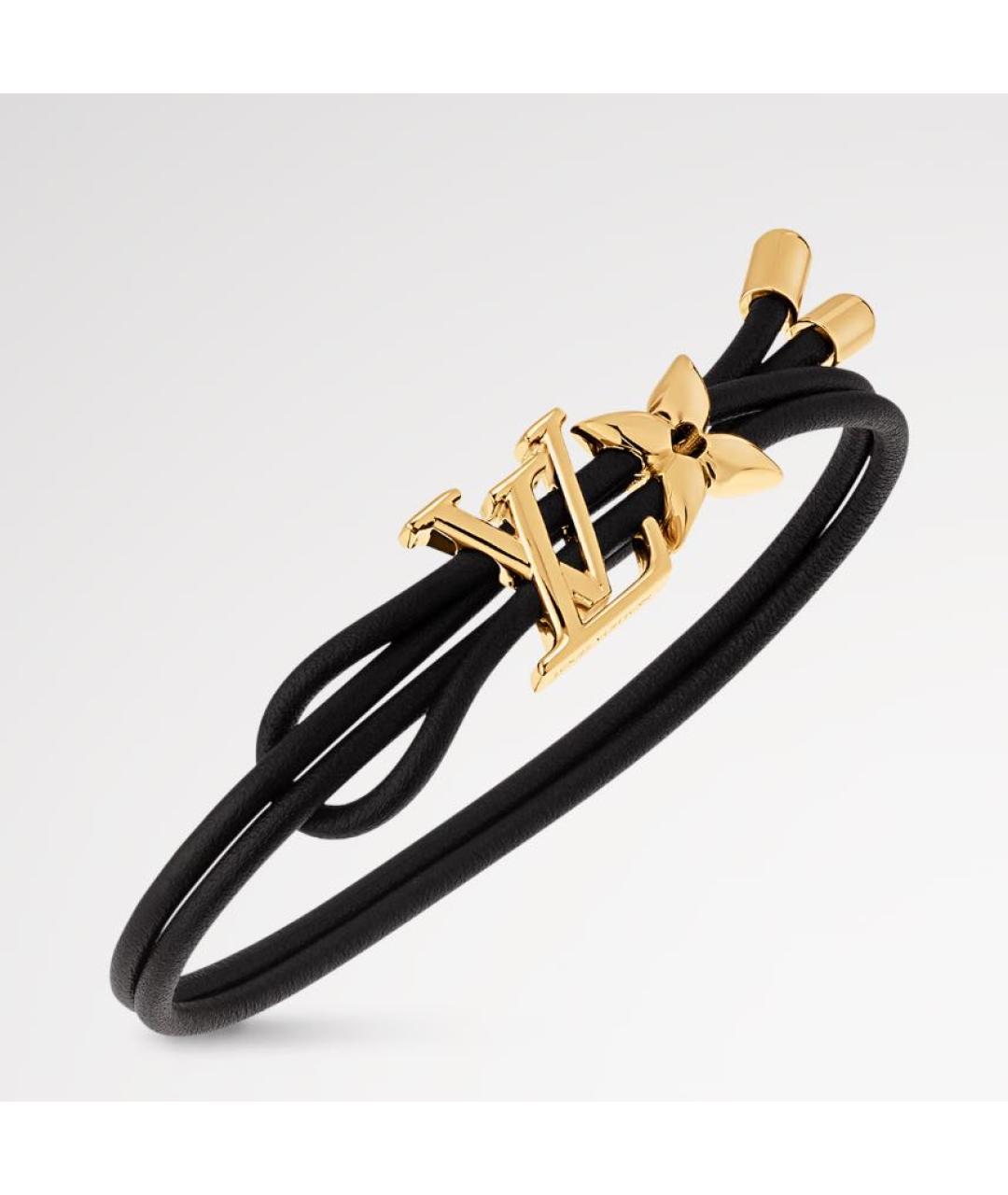 LOUIS VUITTON Черный металлический браслет, фото 2