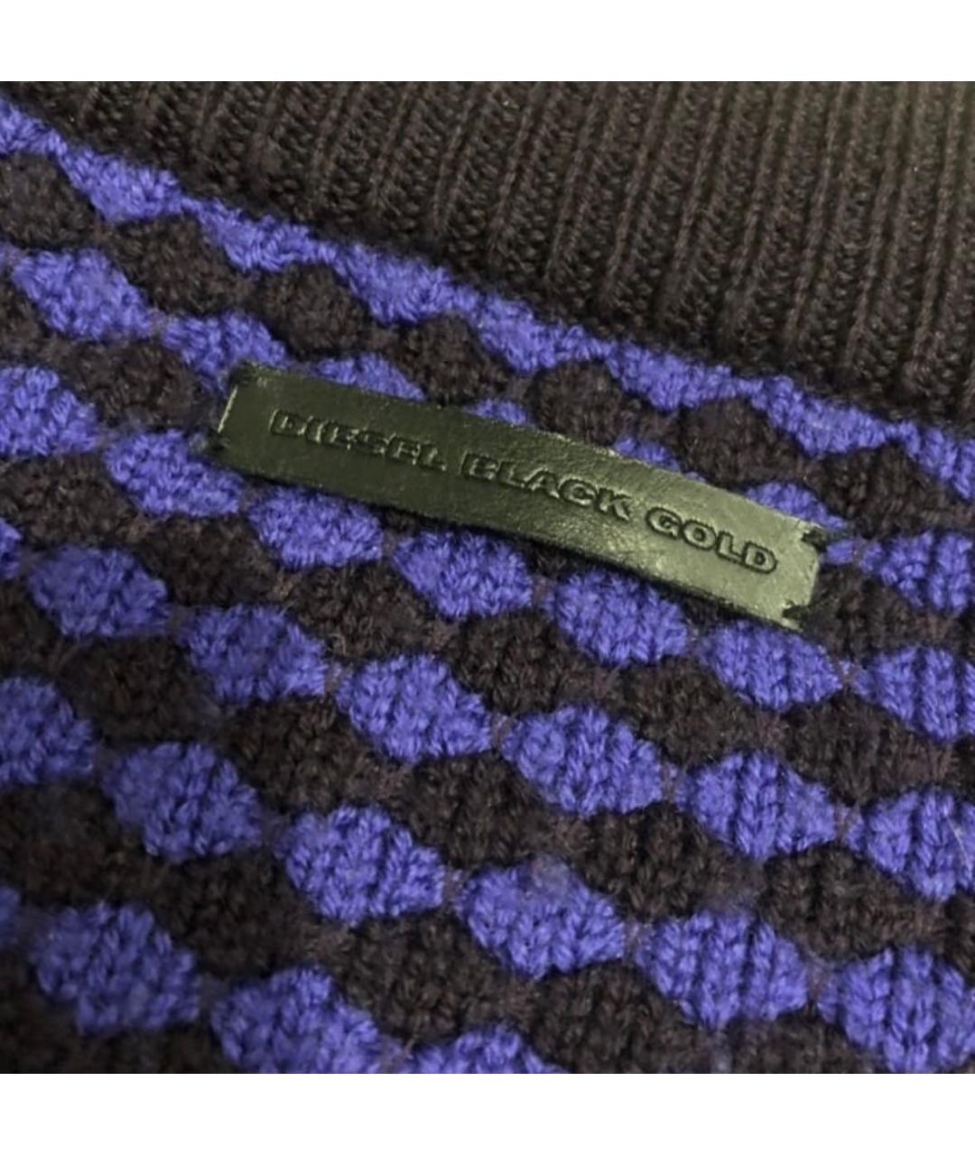 DIESEL BLACK GOLD Фиолетовый шерстяной кардиган, фото 4