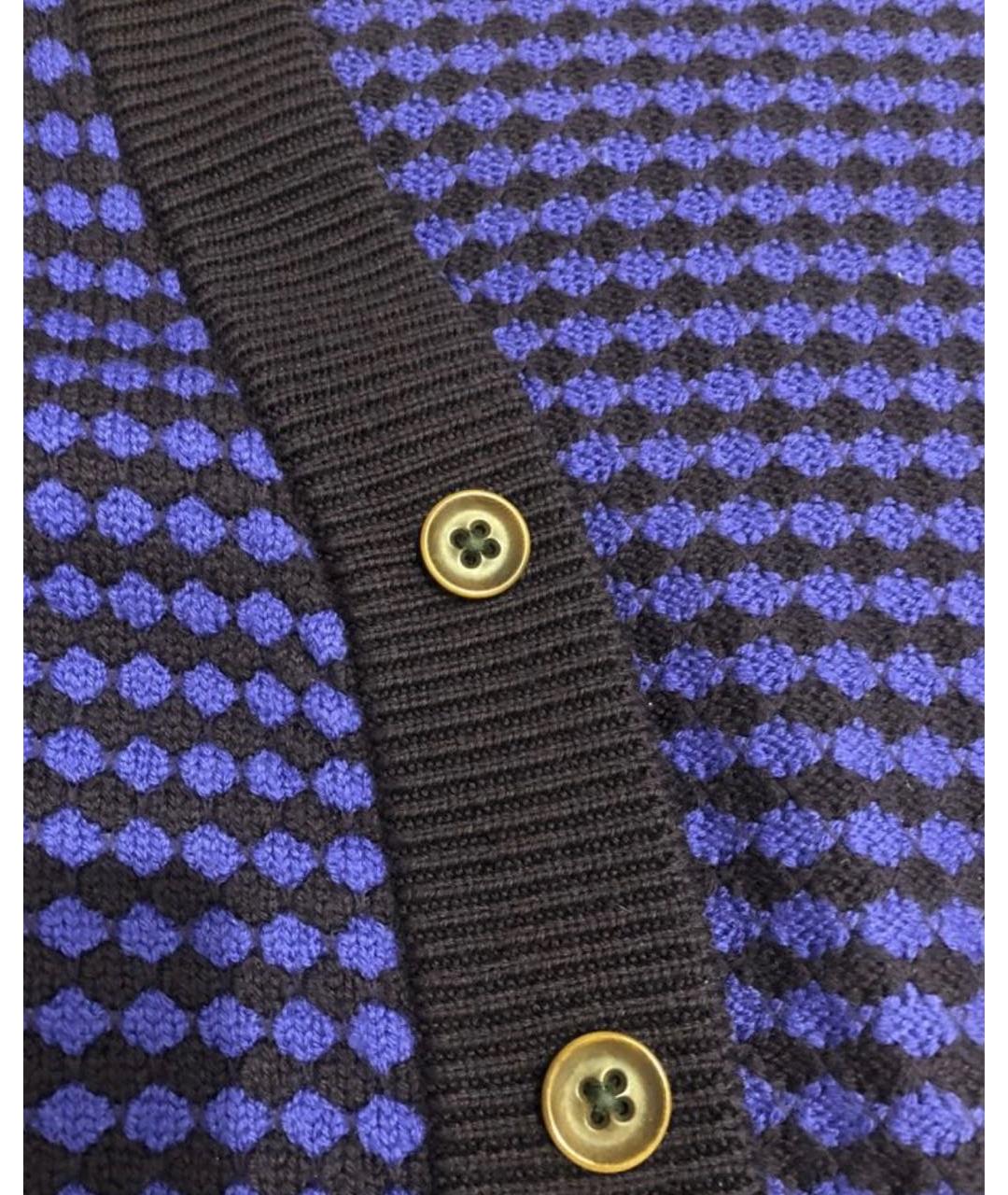 DIESEL BLACK GOLD Фиолетовый шерстяной кардиган, фото 3