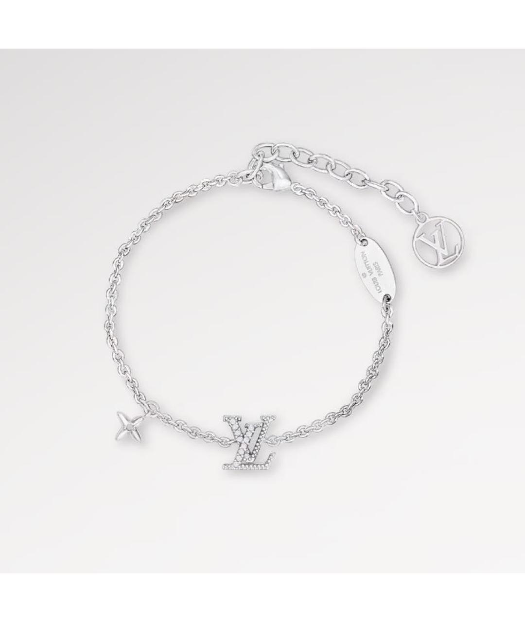 LOUIS VUITTON Серебрянный металлический браслет, фото 4