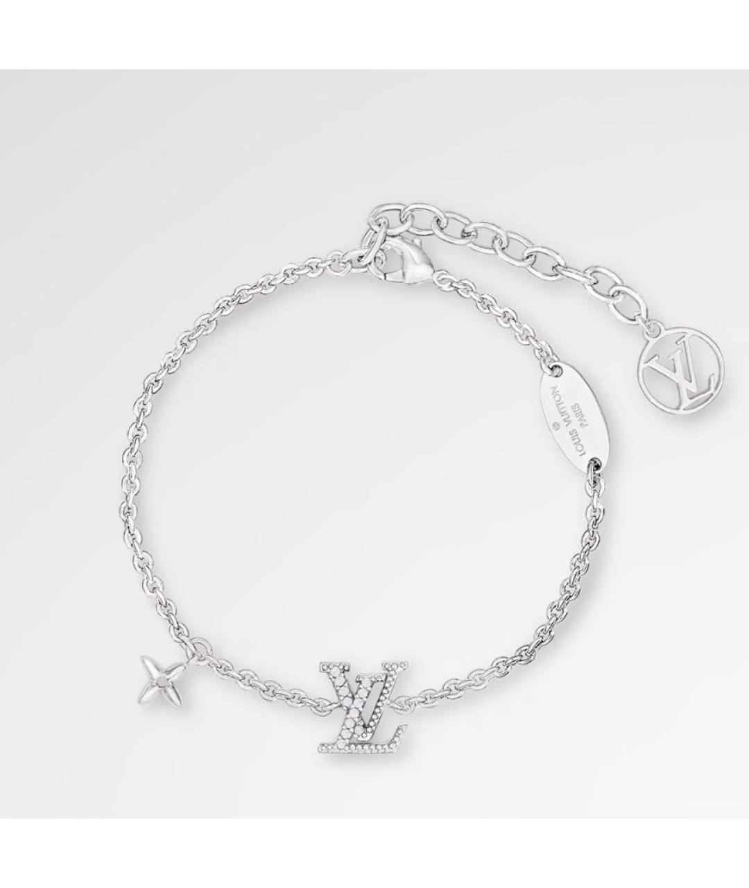 LOUIS VUITTON Серебрянный металлический браслет, фото 3