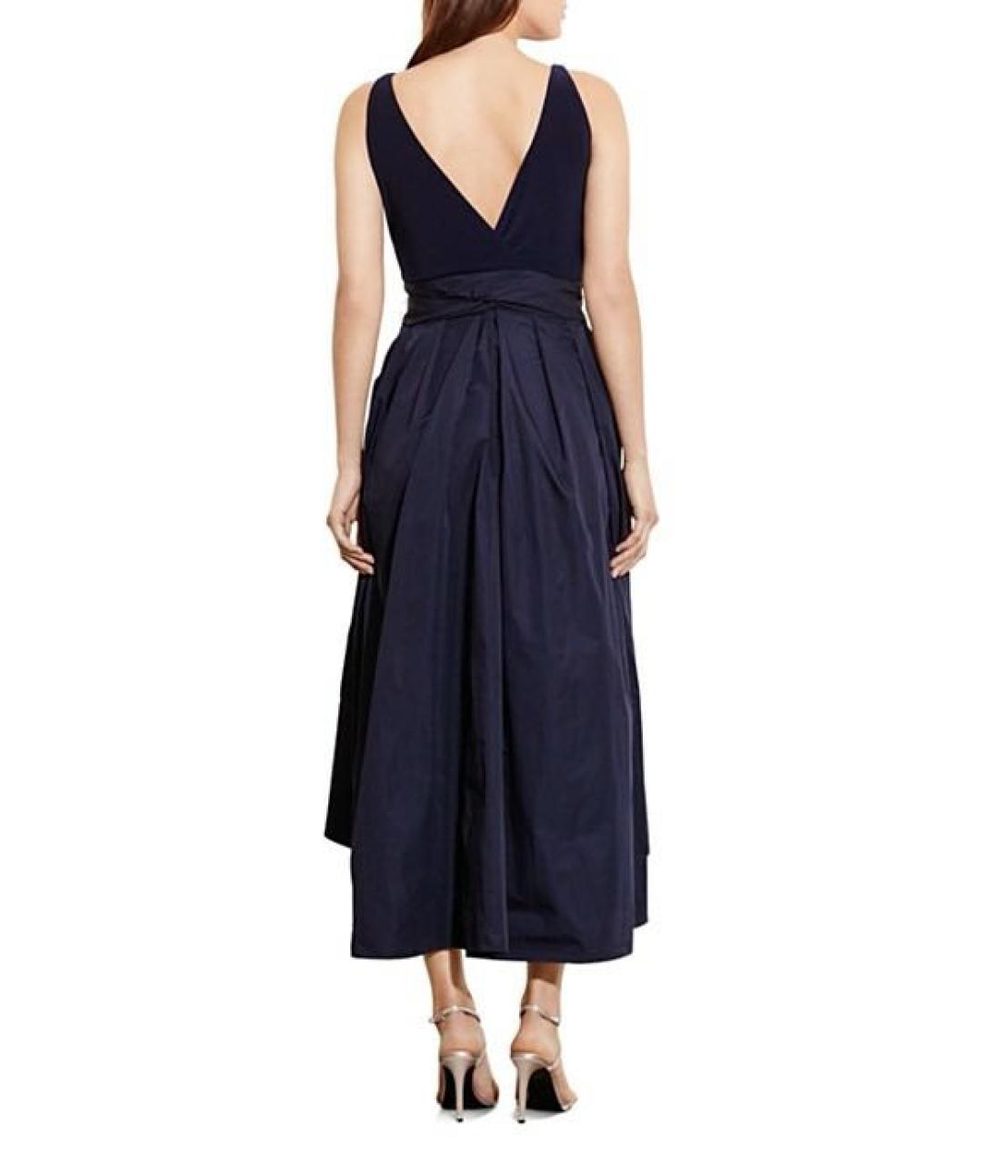 RALPH LAUREN Темно-синее полиэстеровое вечернее платье, фото 3