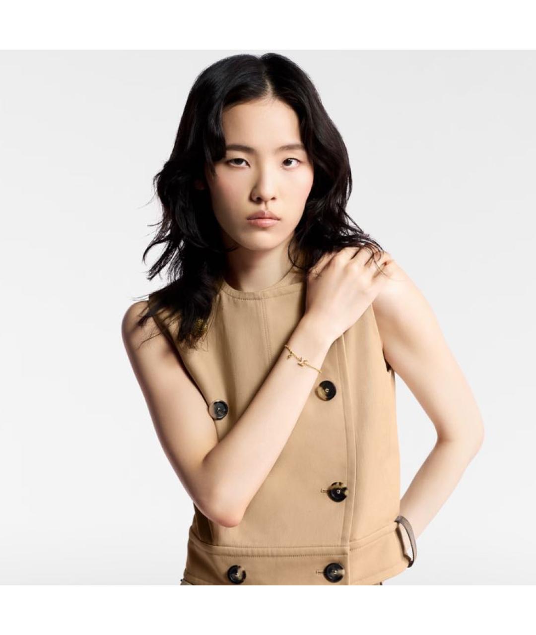 LOUIS VUITTON Золотой металлический браслет, фото 4