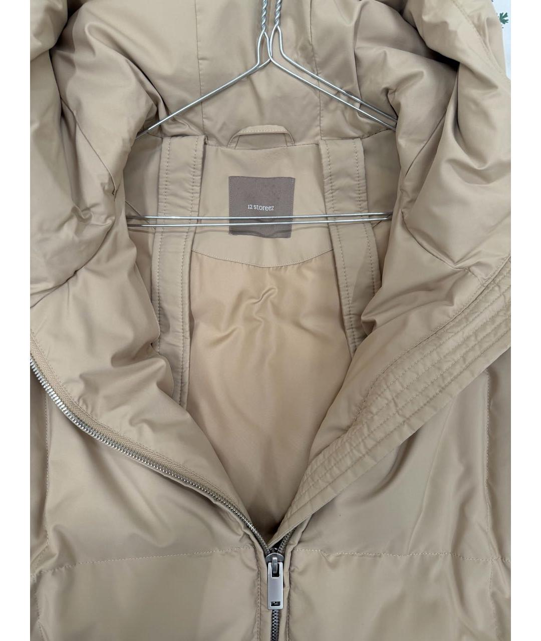 12 STOREEZ Бежевый полиэстеровый пуховик, фото 3