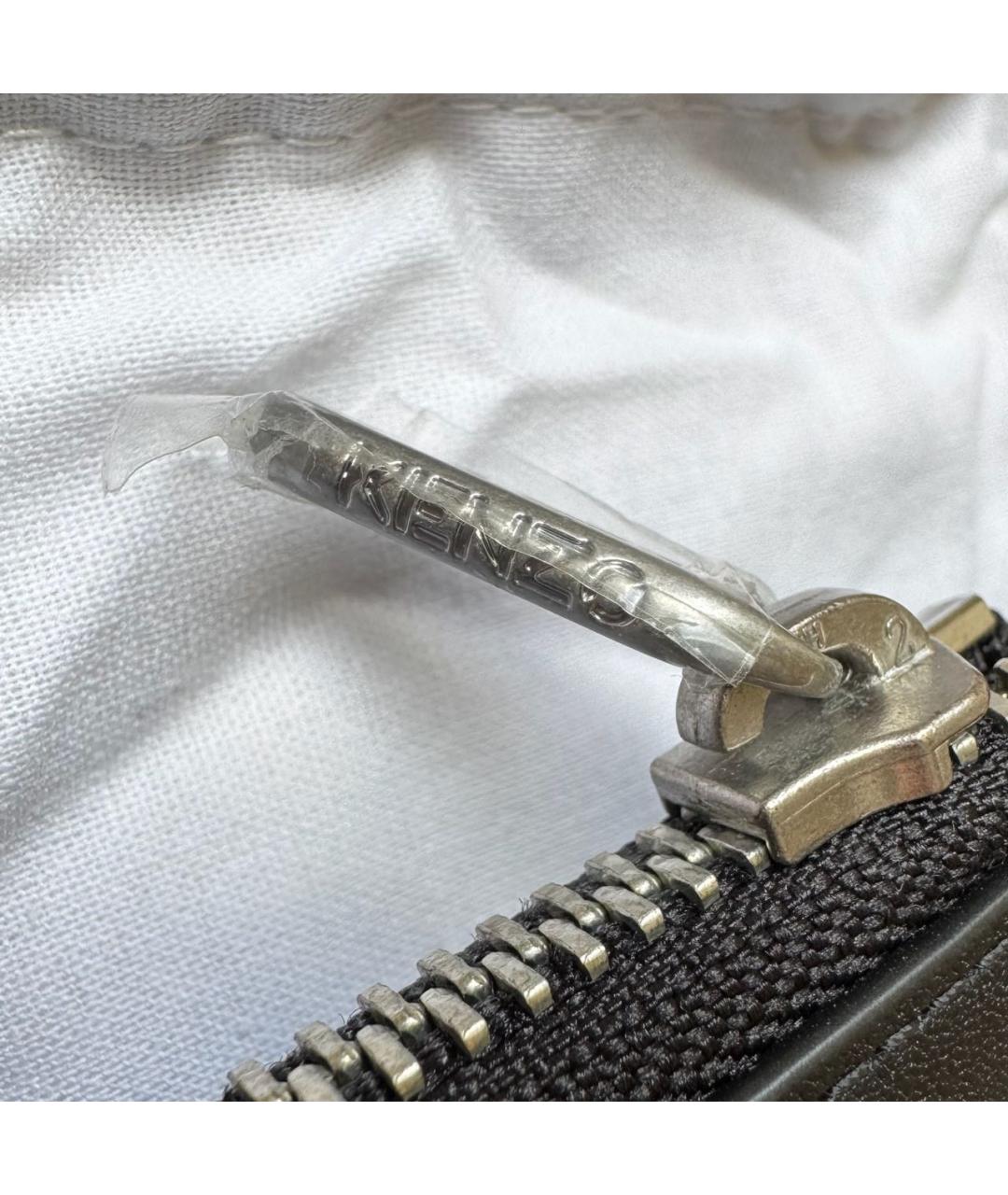 KENZO Черный кожаный кошелек, фото 7