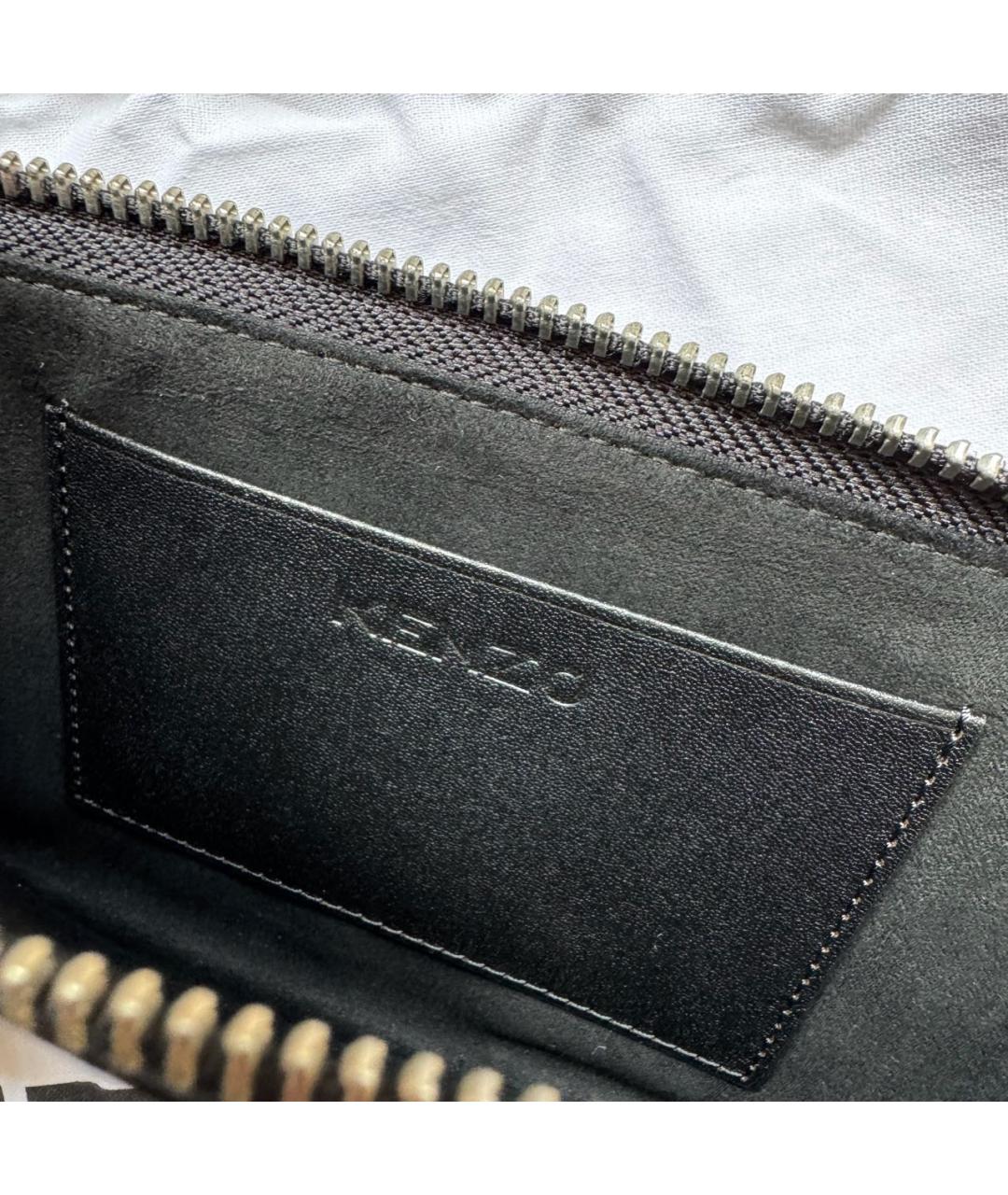 KENZO Черный кожаный кошелек, фото 6