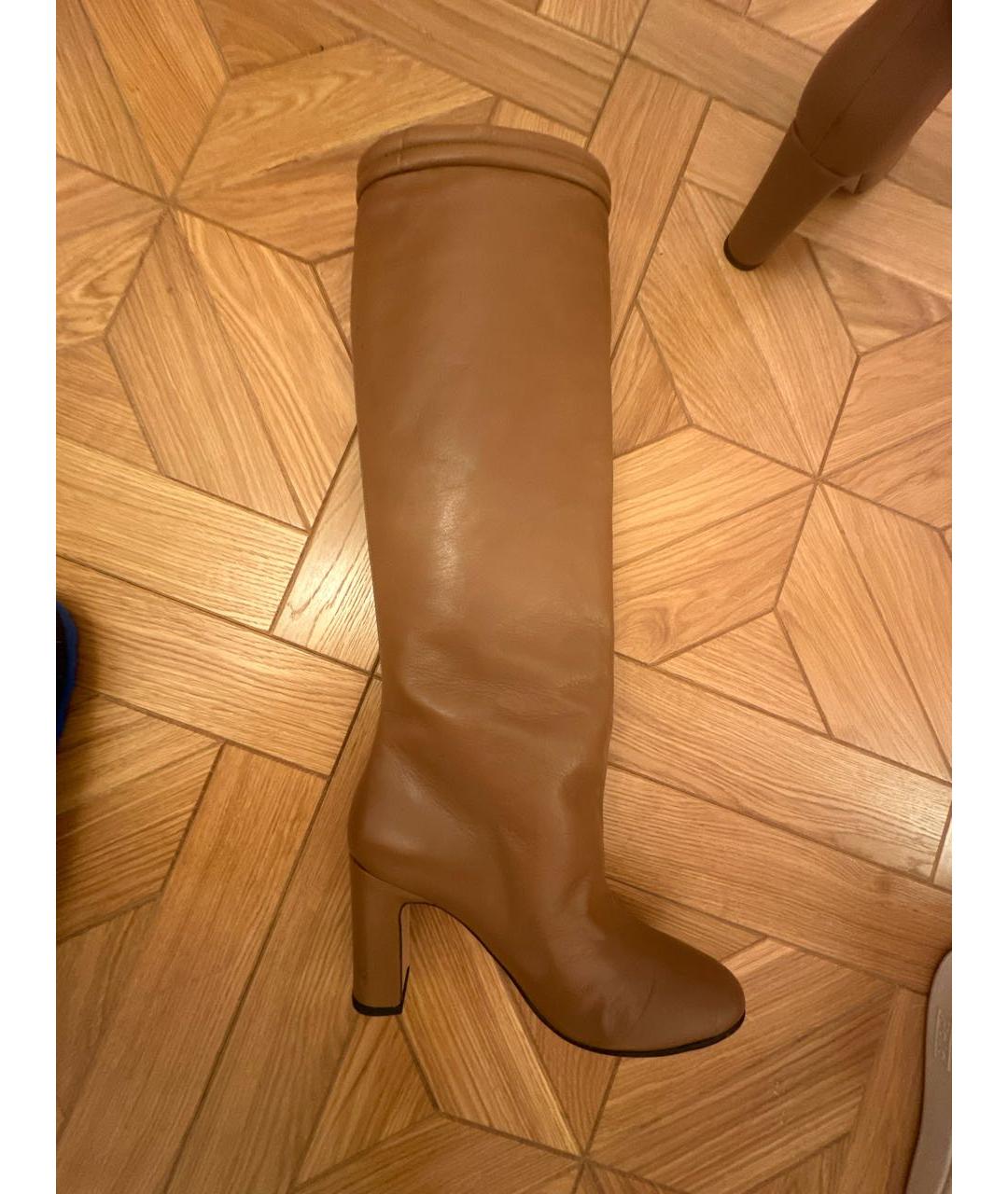 KITON Коричневые кожаные сапоги, фото 5