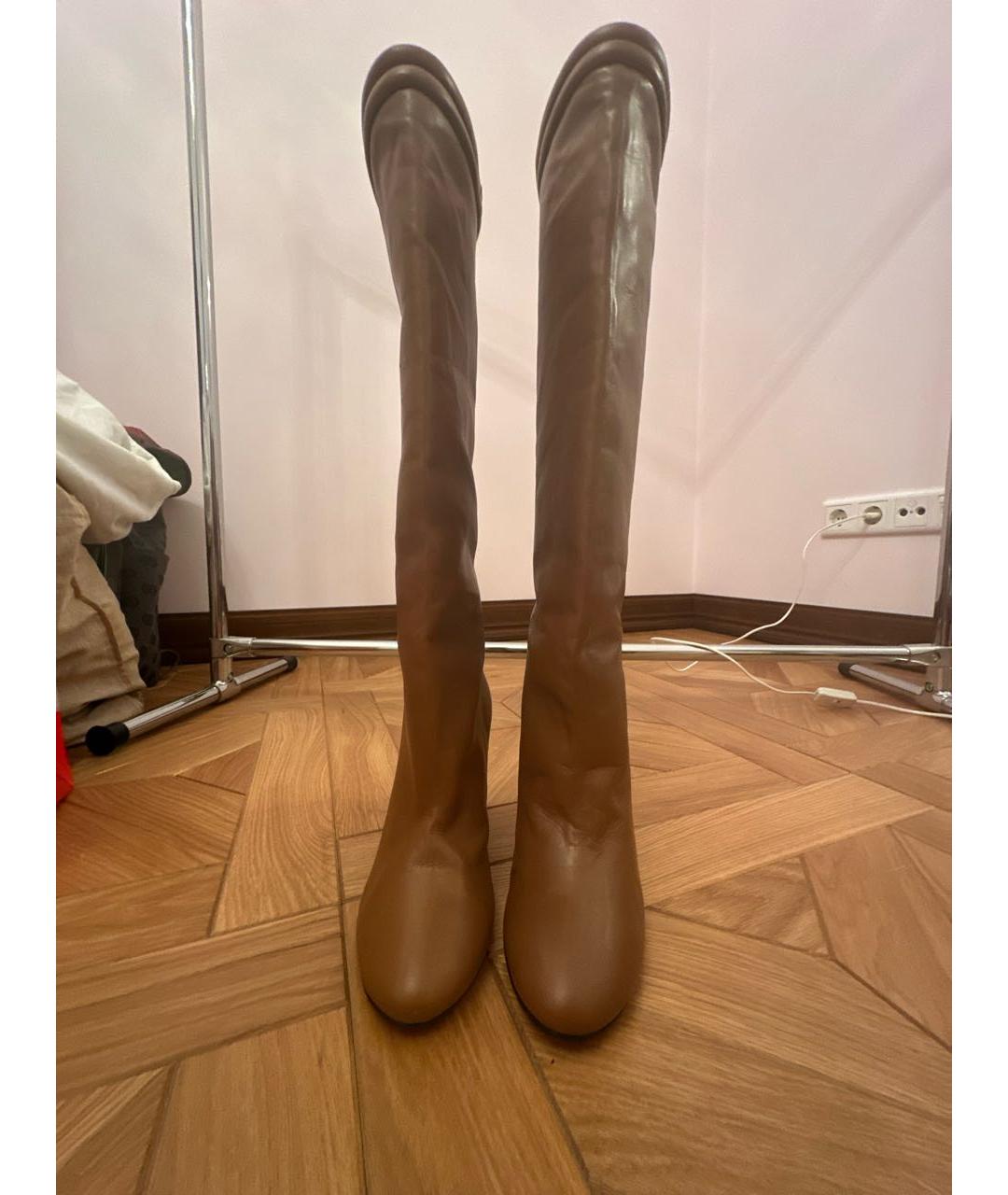 KITON Коричневые кожаные сапоги, фото 2