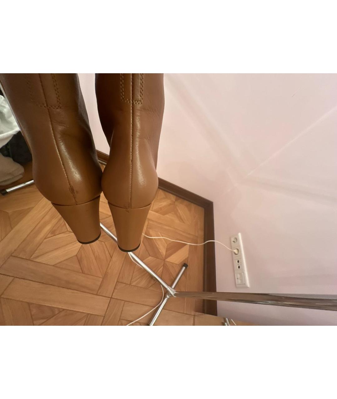 KITON Коричневые кожаные сапоги, фото 8