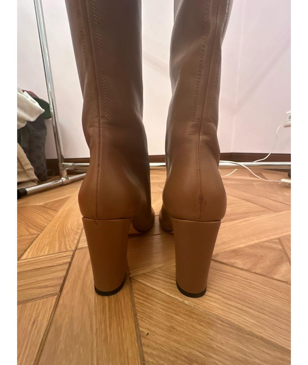 KITON Коричневые кожаные сапоги, фото 4