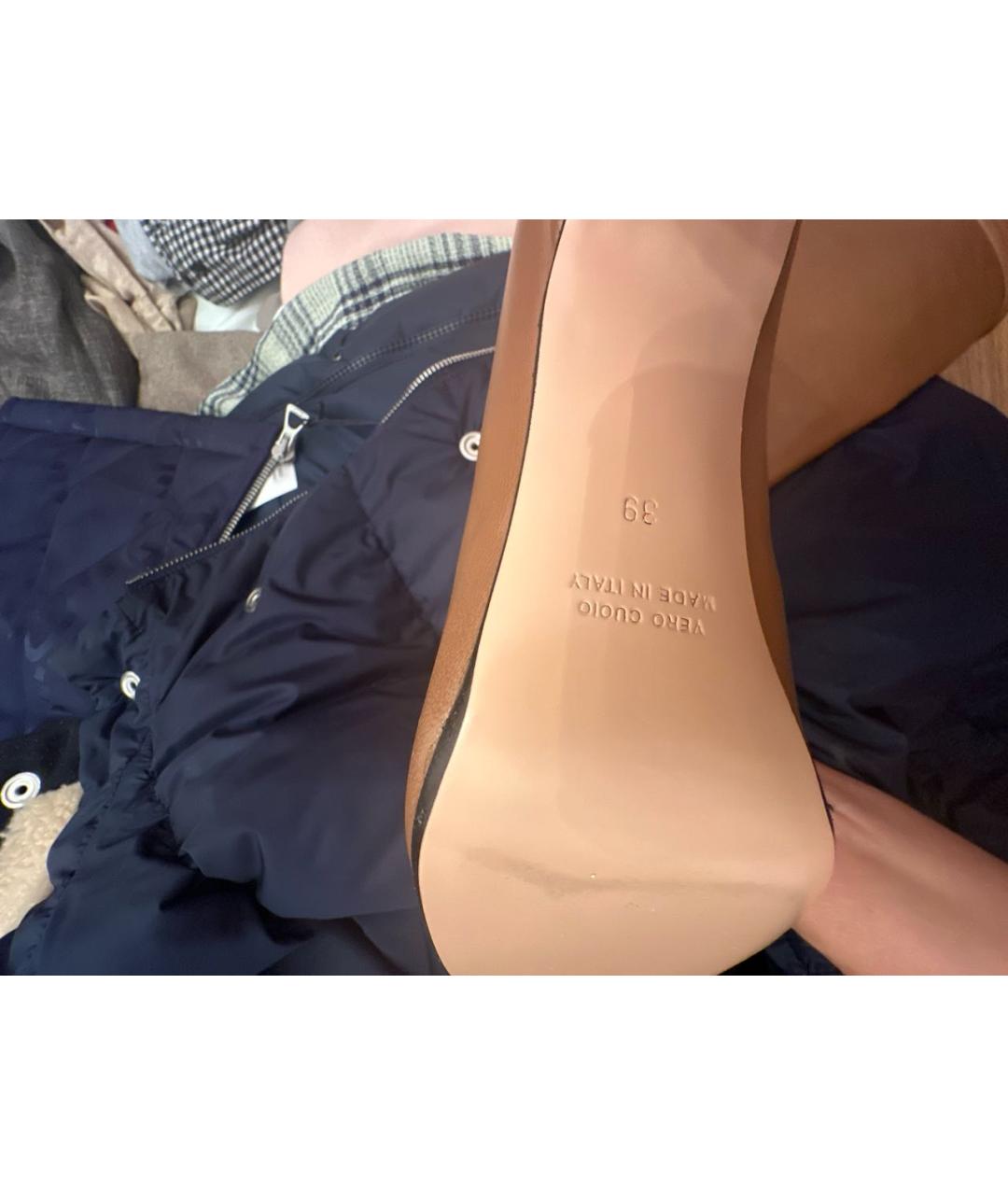 KITON Коричневые кожаные сапоги, фото 6