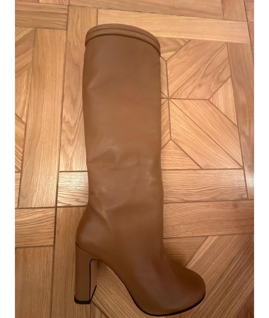 KITON Коричневые кожаные сапоги, фото 9