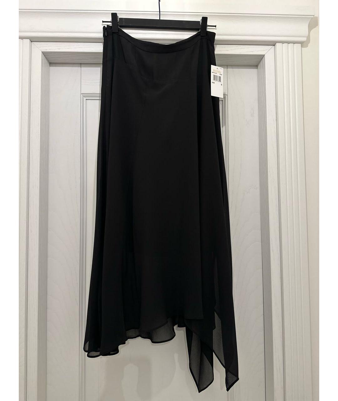 MICHAEL KORS Черная полиэстеровая юбка макси, фото 2