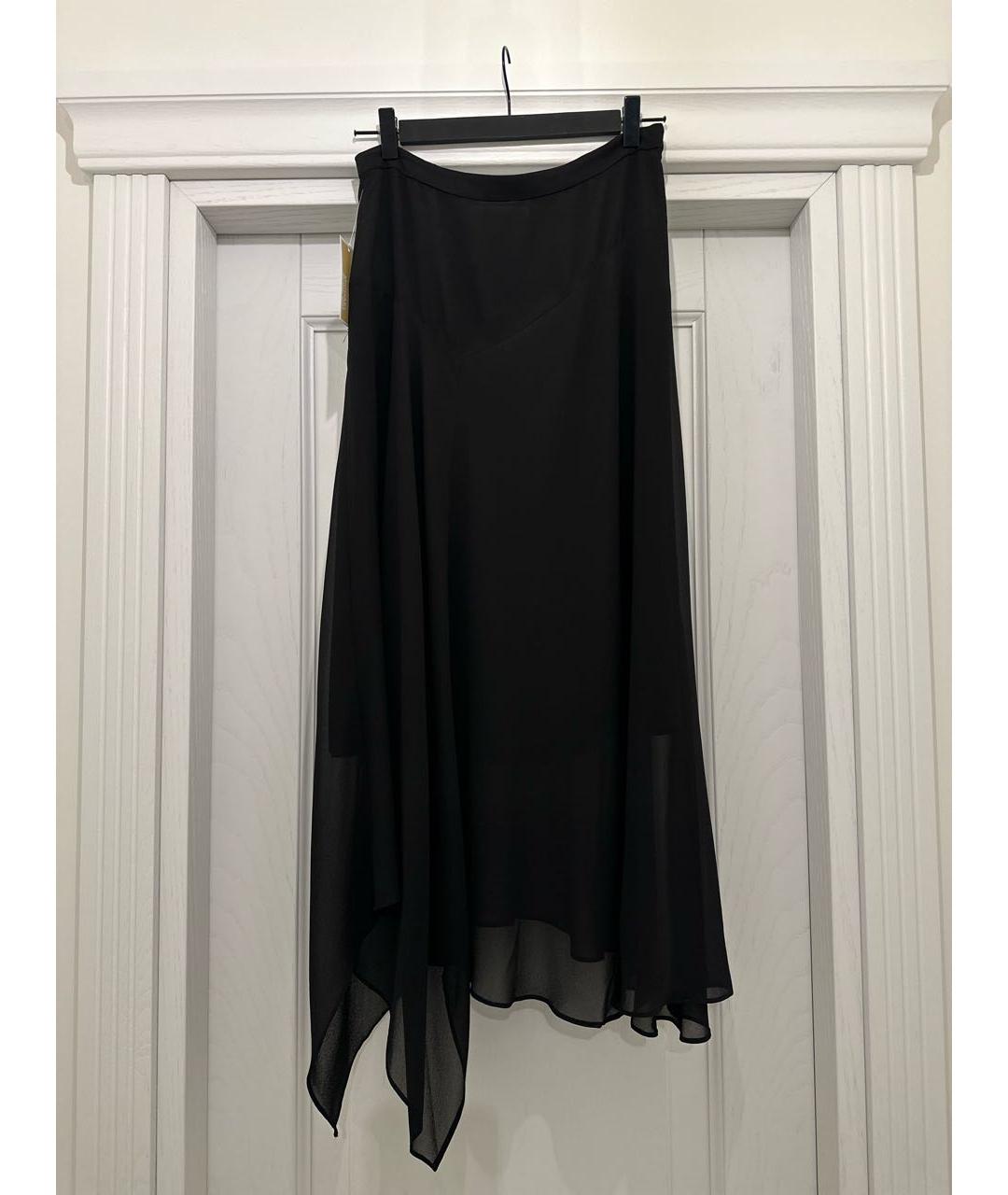 MICHAEL KORS Черная полиэстеровая юбка макси, фото 5