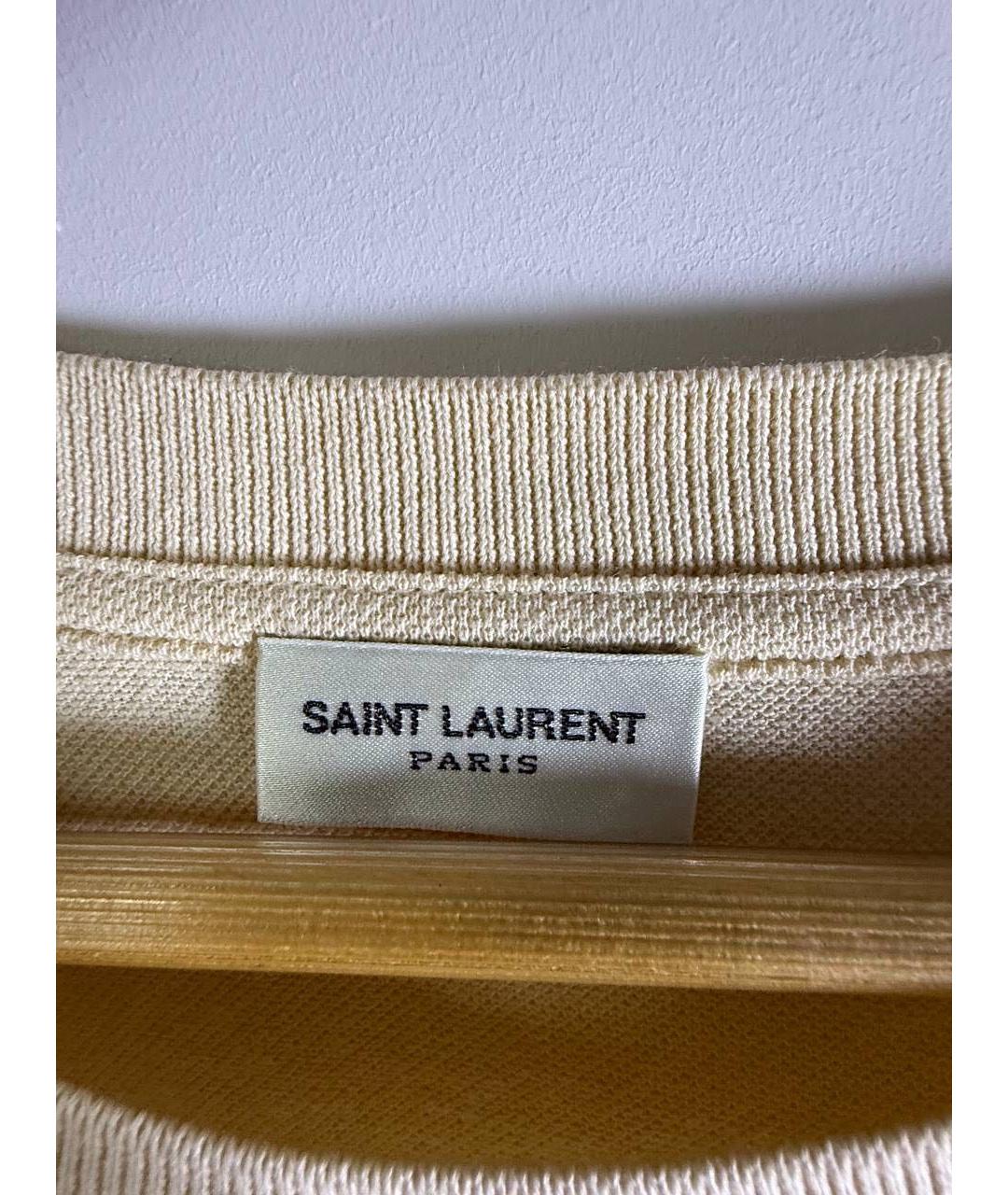 SAINT LAURENT Хлопковая футболка, фото 3