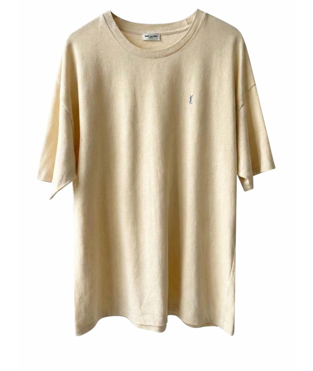 SAINT LAURENT Хлопковая футболка, фото 1