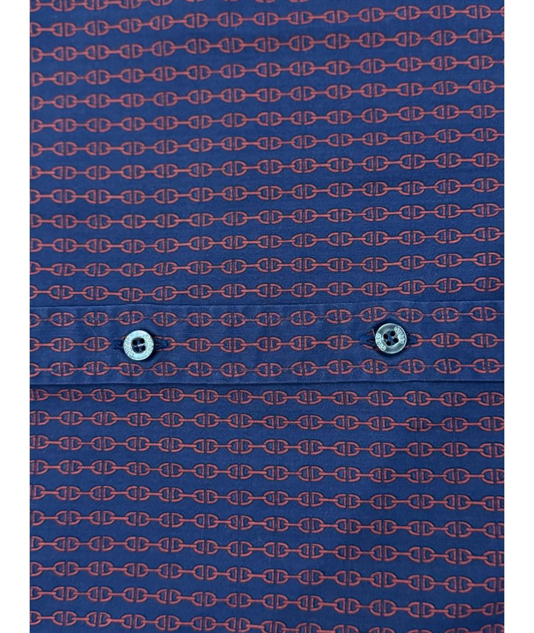 GUCCI Темно-синяя хлопковая классическая рубашка, фото 3