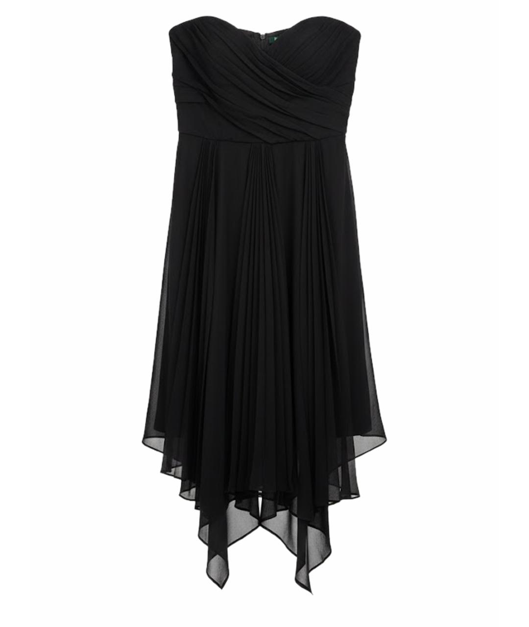 RALPH LAUREN Черное полиэстеровое вечернее платье, фото 1