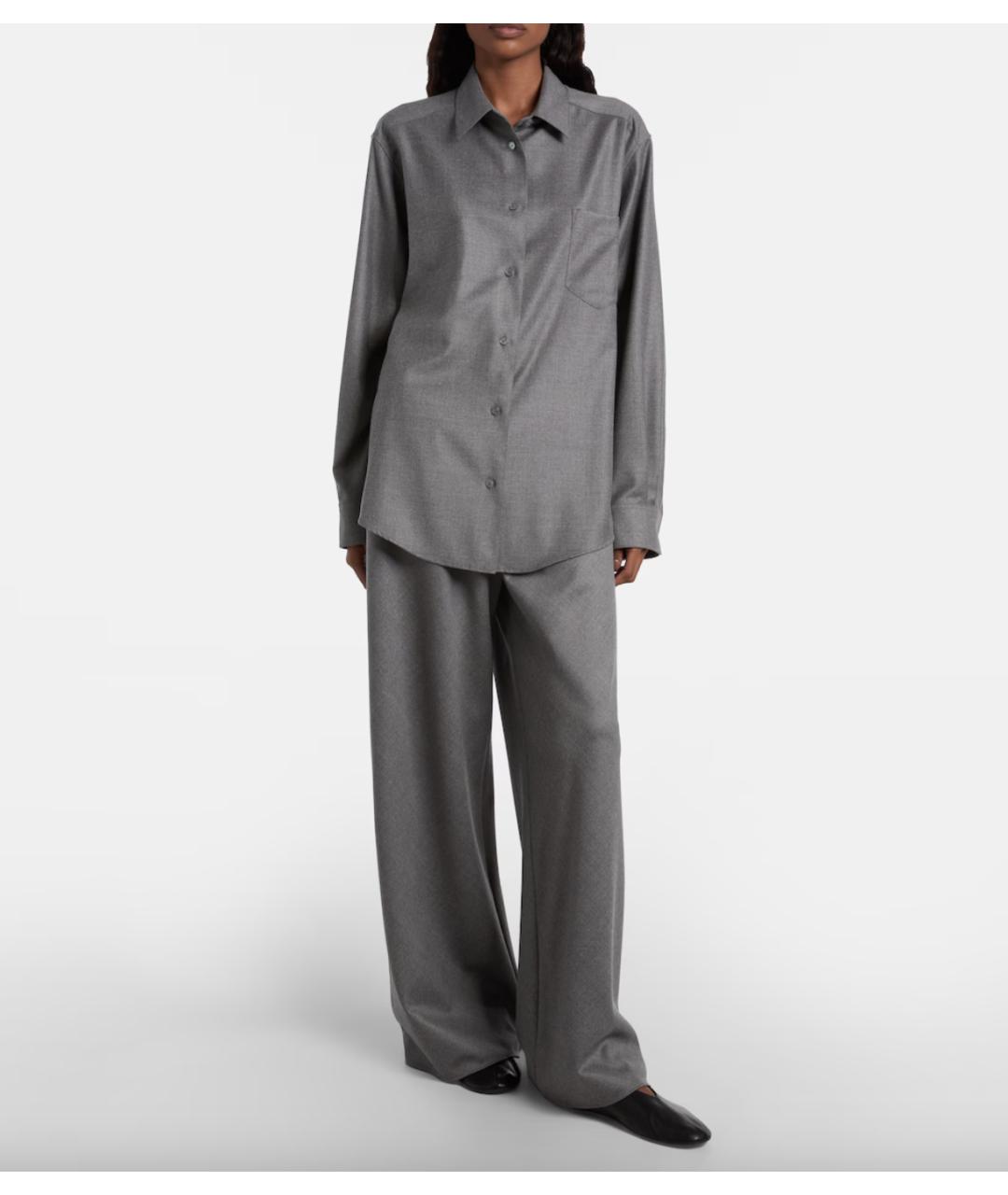 THE ROW Серый шерстяной костюм с брюками, фото 4