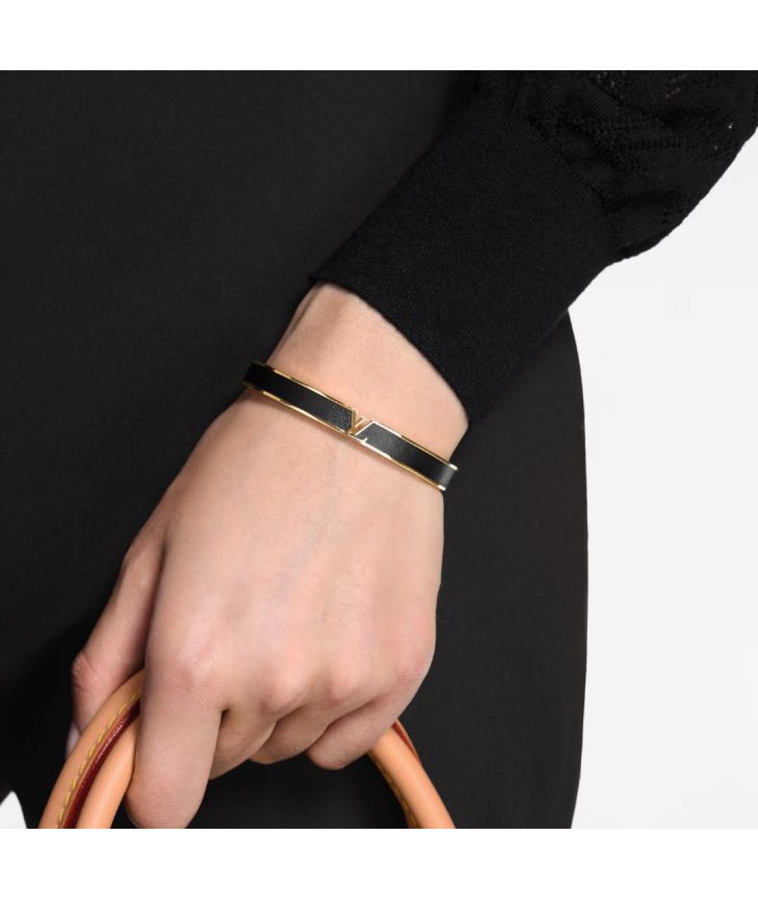 LOUIS VUITTON Черный металлический браслет, фото 4