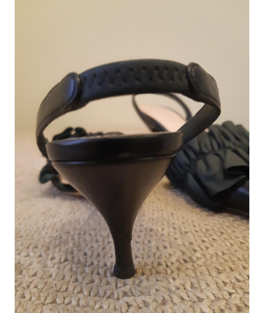 NINA RICCI Черные кожаные туфли, фото 8