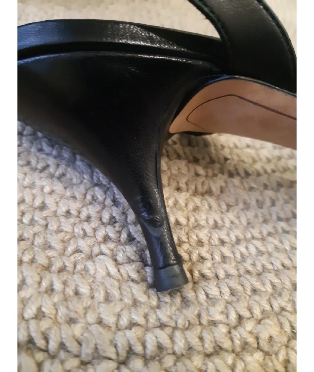 NINA RICCI Черные кожаные туфли, фото 6