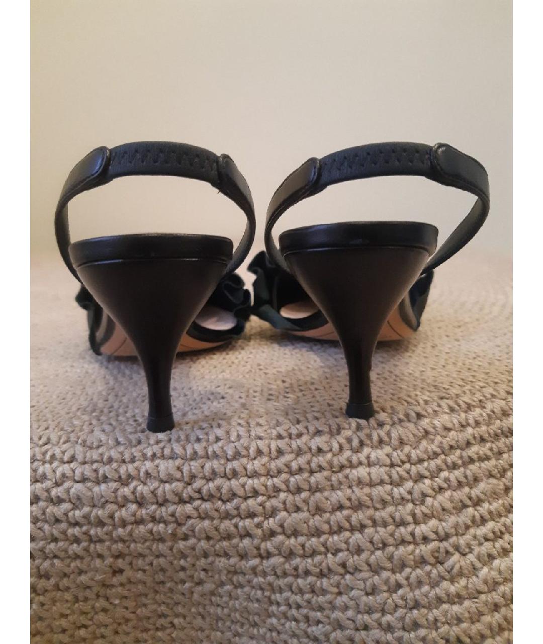 NINA RICCI Черные кожаные туфли, фото 4