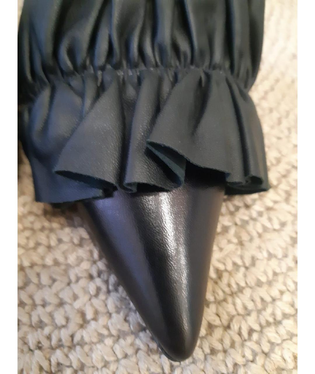 NINA RICCI Черные кожаные туфли, фото 7