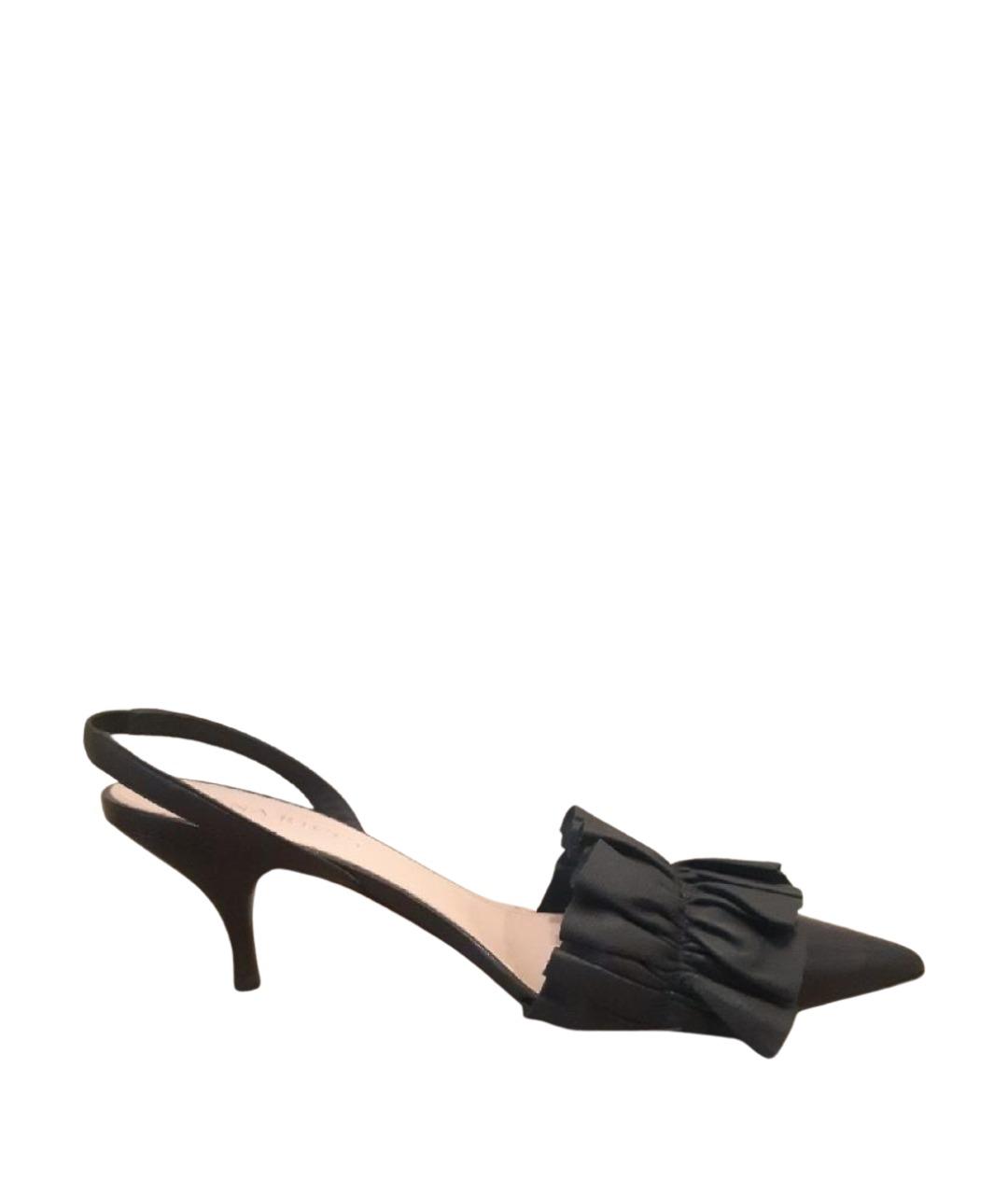 NINA RICCI Черные кожаные туфли, фото 1