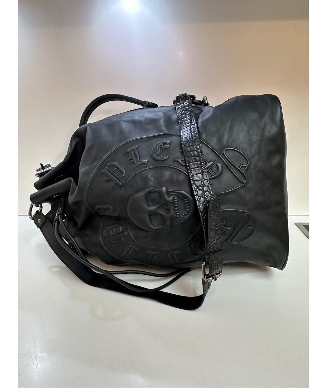 PHILIPP PLEIN Черный кожаный рюкзак, фото 7