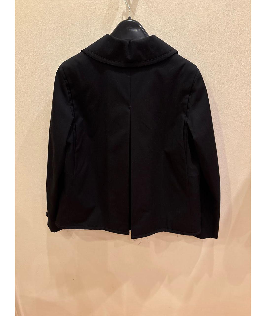 MIU MIU Черный шерстяной тренч/плащ, фото 2