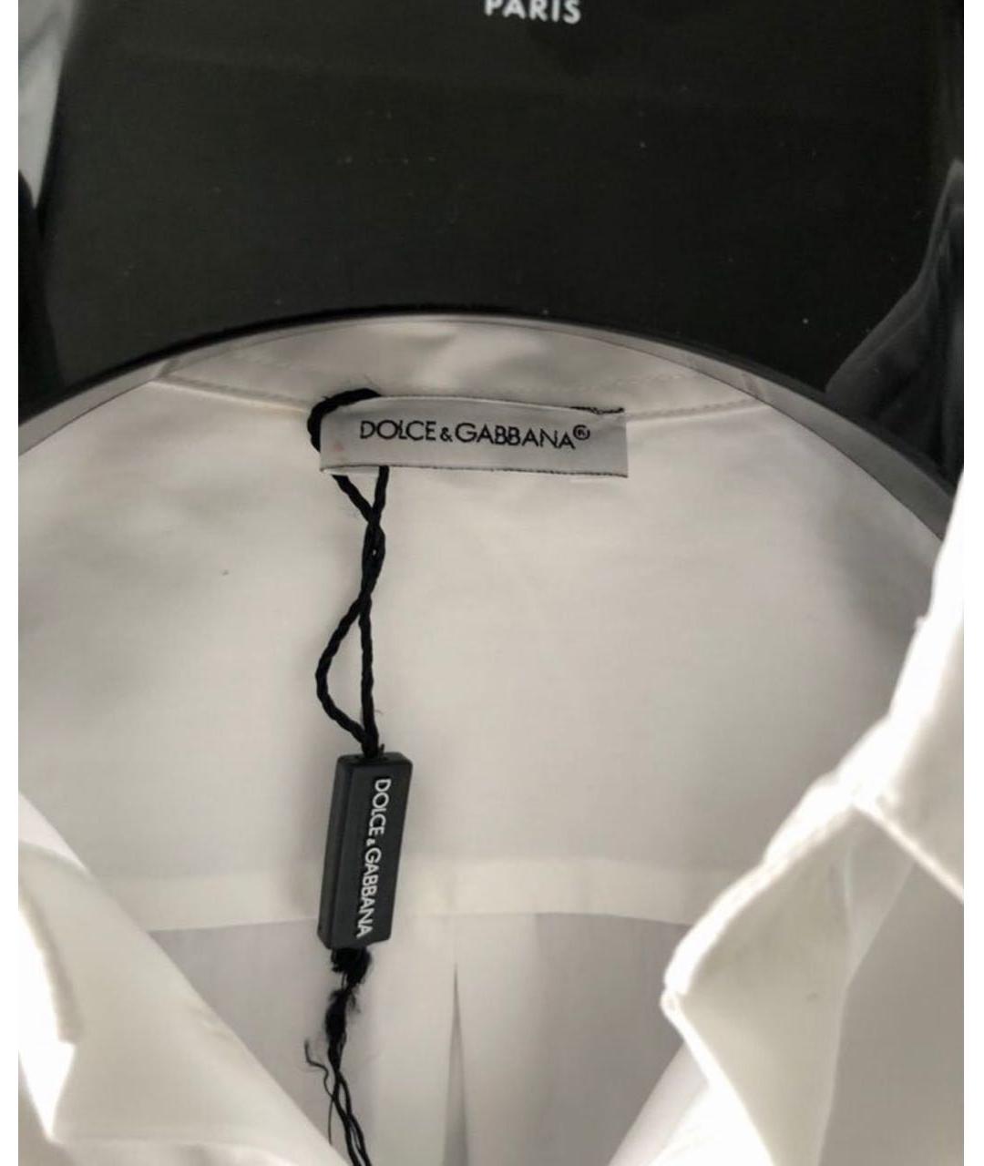 DOLCE&GABBANA Белая хлопковая рубашка/блузка, фото 4