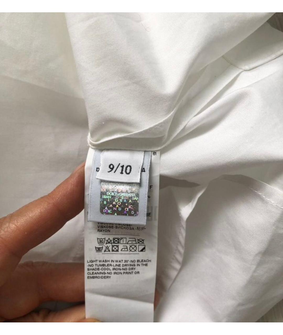 DOLCE&GABBANA Белая хлопковая рубашка/блузка, фото 6