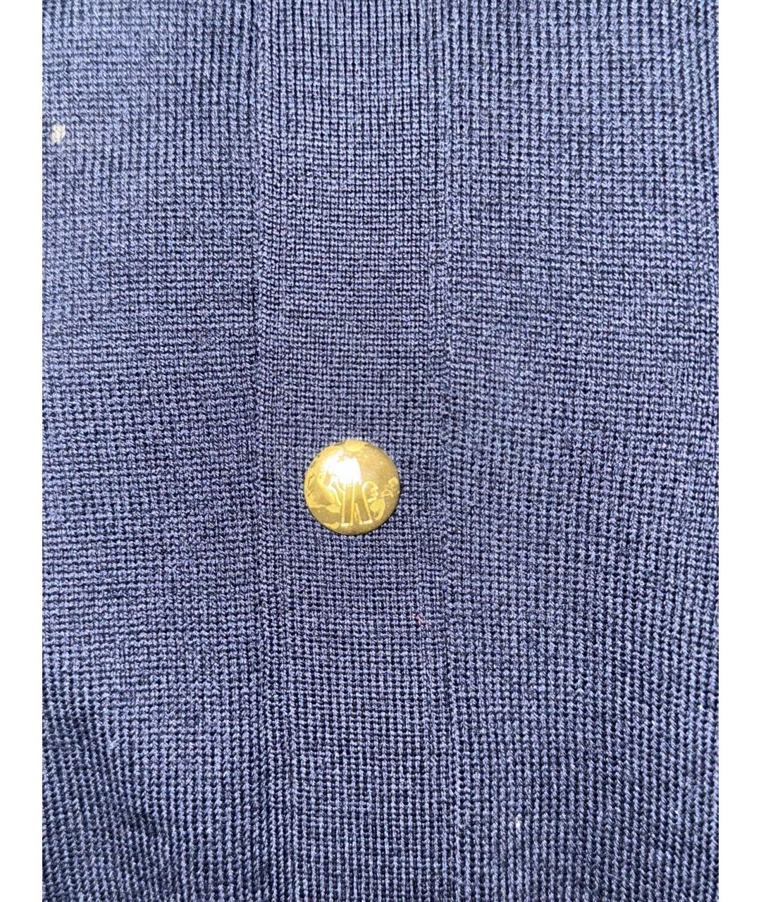 MONCLER Темно-синий шерстяной кардиган, фото 7