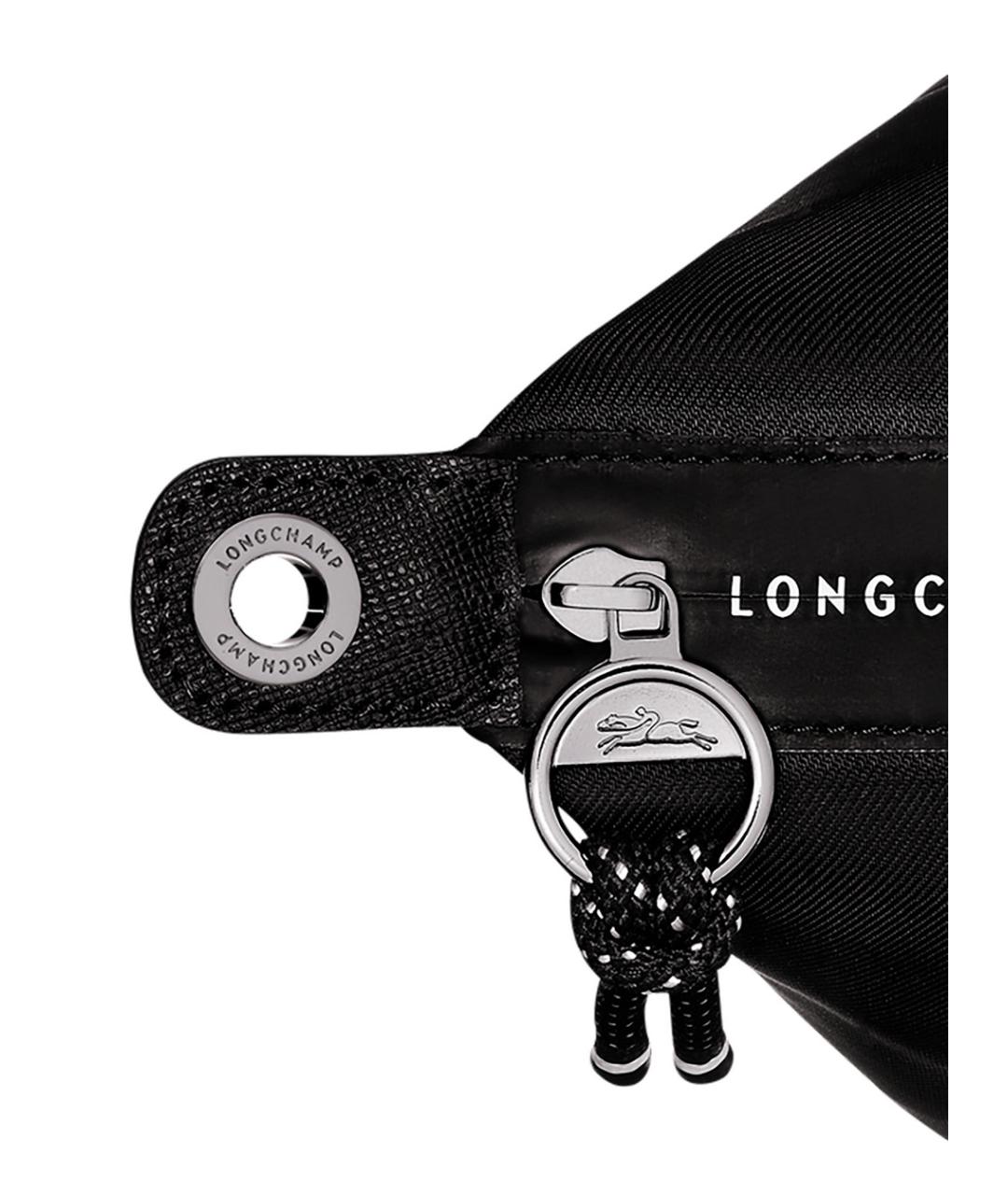 LONGCHAMP Черная синтетическая сумка с короткими ручками, фото 3