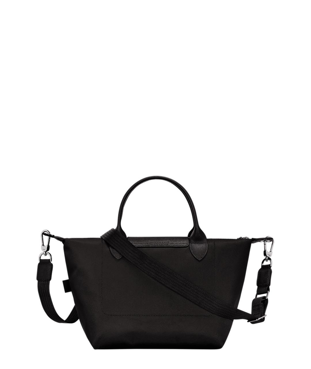 LONGCHAMP Черная синтетическая сумка с короткими ручками, фото 2