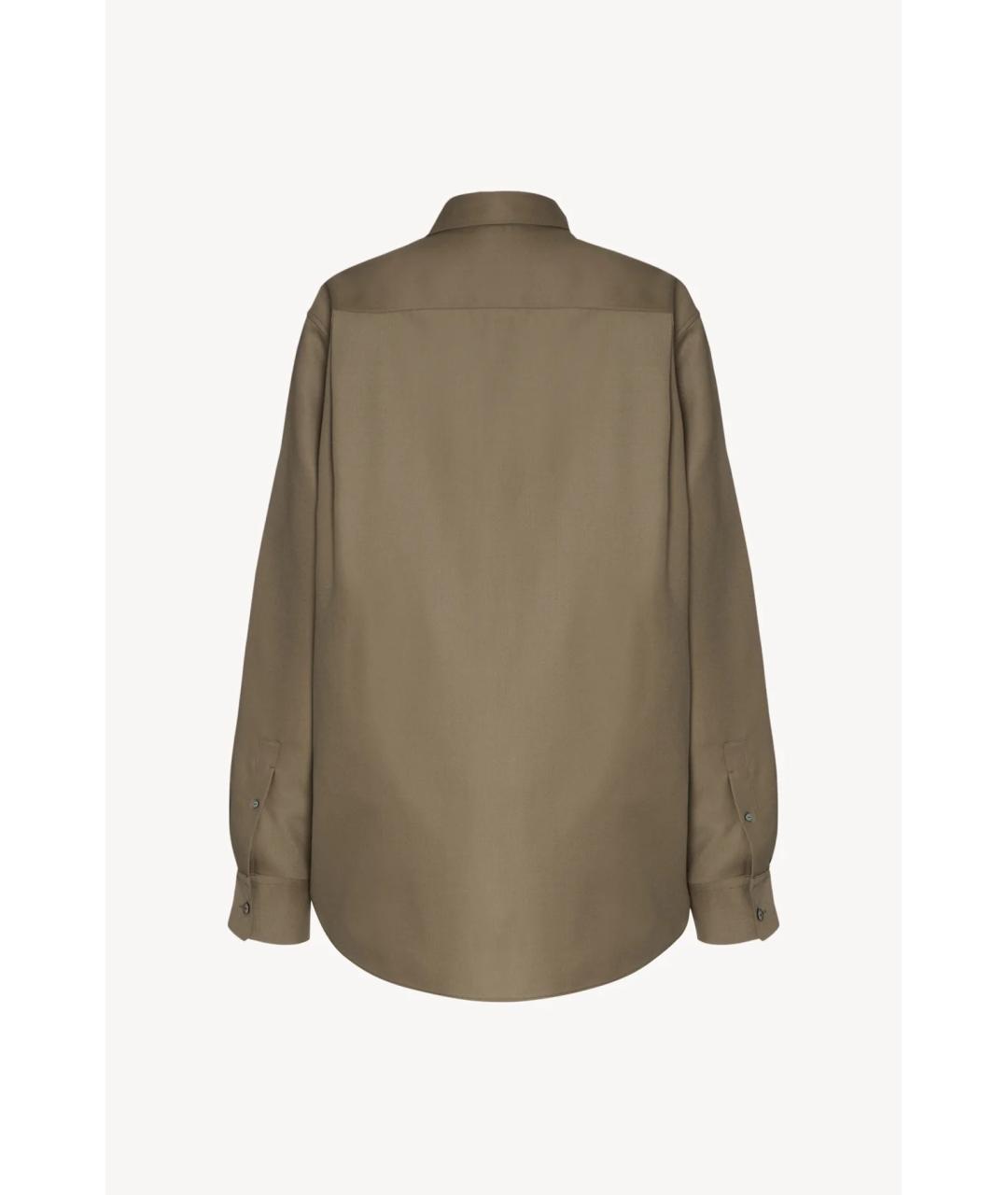 THE ROW Хаки шерстяной костюм с брюками, фото 3