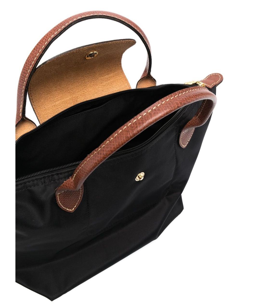 LONGCHAMP Черная сумка с короткими ручками, фото 2