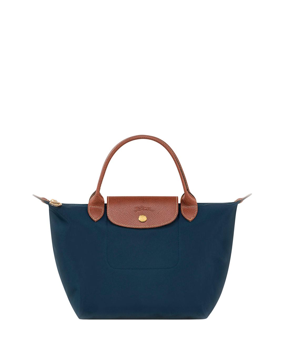 LONGCHAMP Синяя синтетическая сумка с короткими ручками, фото 1