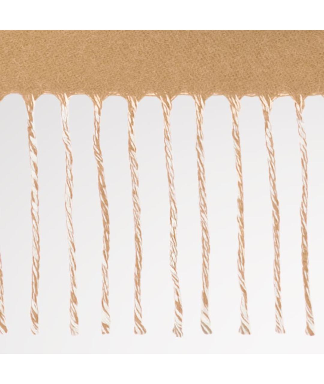 LOUIS VUITTON Бежевый шерстяной шарф, фото 5