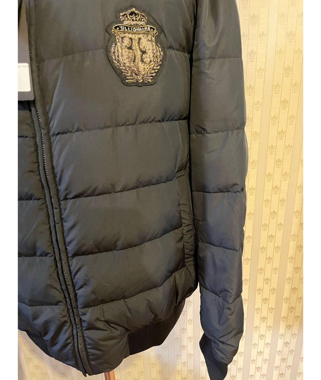 BILLIONAIRE Черный полиэстеровый пуховик, фото 3