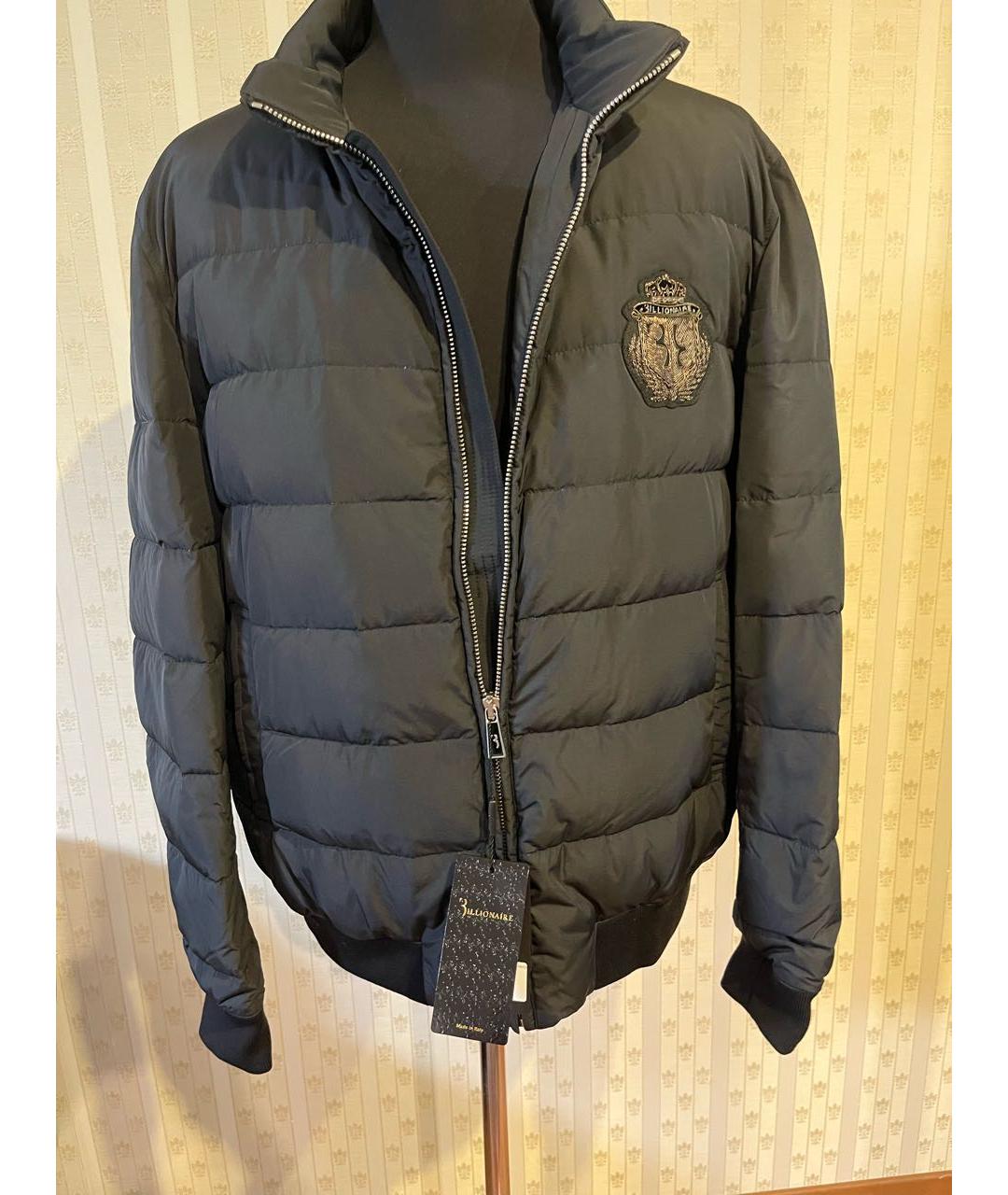 BILLIONAIRE Черный полиэстеровый пуховик, фото 5